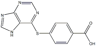 4-(7H-purin-6-ylthio)benzoic acid Struktur