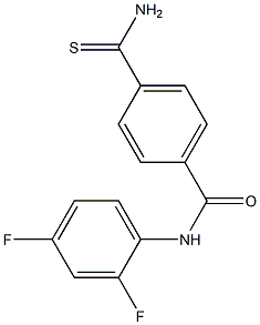 4-(aminocarbonothioyl)-N-(2,4-difluorophenyl)benzamide Struktur