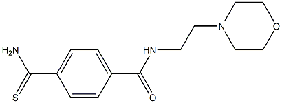 4-(aminocarbonothioyl)-N-(2-morpholin-4-ylethyl)benzamide Struktur