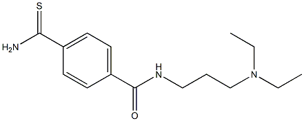 4-(aminocarbonothioyl)-N-[3-(diethylamino)propyl]benzamide Struktur