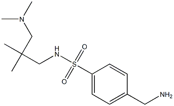 4-(aminomethyl)-N-{2-[(dimethylamino)methyl]-2-methylpropyl}benzene-1-sulfonamide Struktur