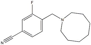 4-(azocan-1-ylmethyl)-3-fluorobenzonitrile Struktur