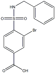 4-(benzylsulfamoyl)-3-bromobenzoic acid Struktur