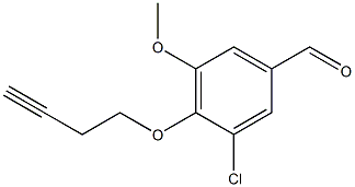 4-(but-3-yn-1-yloxy)-3-chloro-5-methoxybenzaldehyde Struktur