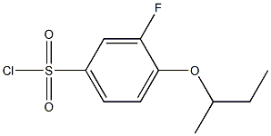 4-(butan-2-yloxy)-3-fluorobenzene-1-sulfonyl chloride Struktur