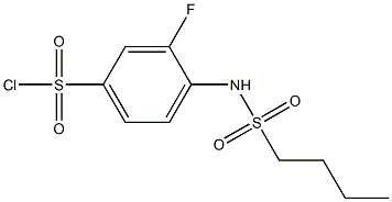 4-(butane-1-sulfonamido)-3-fluorobenzene-1-sulfonyl chloride Struktur