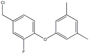 4-(chloromethyl)-1-(3,5-dimethylphenoxy)-2-fluorobenzene Struktur