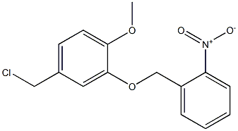 4-(chloromethyl)-1-methoxy-2-[(2-nitrophenyl)methoxy]benzene Struktur