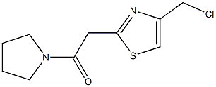 4-(chloromethyl)-2-(2-oxo-2-pyrrolidin-1-ylethyl)-1,3-thiazole Struktur