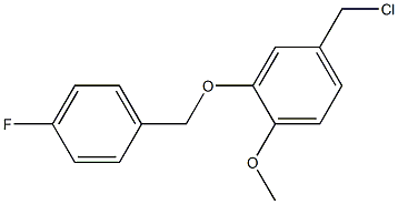 4-(chloromethyl)-2-[(4-fluorophenyl)methoxy]-1-methoxybenzene Struktur