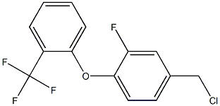 4-(chloromethyl)-2-fluoro-1-[2-(trifluoromethyl)phenoxy]benzene Struktur