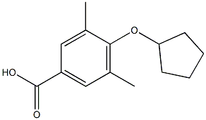 4-(cyclopentyloxy)-3,5-dimethylbenzoic acid Struktur