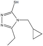 4-(cyclopropylmethyl)-5-ethyl-4H-1,2,4-triazole-3-thiol Struktur