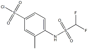 4-(difluoromethanesulfonamido)-3-methylbenzene-1-sulfonyl chloride Struktur