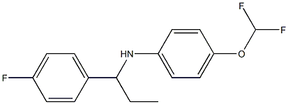 4-(difluoromethoxy)-N-[1-(4-fluorophenyl)propyl]aniline Struktur