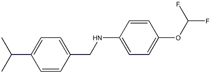 4-(difluoromethoxy)-N-{[4-(propan-2-yl)phenyl]methyl}aniline Struktur