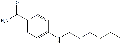 4-(hexylamino)benzamide Struktur