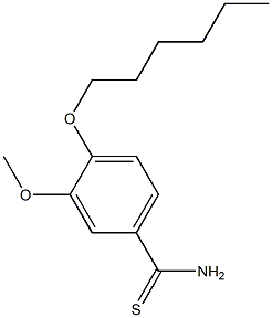 4-(hexyloxy)-3-methoxybenzene-1-carbothioamide Struktur