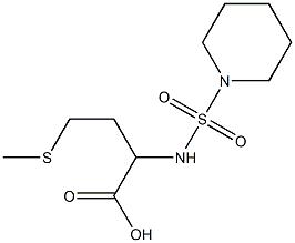 4-(methylsulfanyl)-2-[(piperidine-1-sulfonyl)amino]butanoic acid Struktur