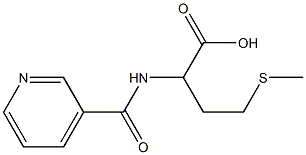 4-(methylthio)-2-[(pyridin-3-ylcarbonyl)amino]butanoic acid Struktur