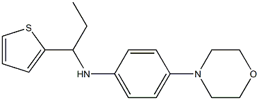 4-(morpholin-4-yl)-N-[1-(thiophen-2-yl)propyl]aniline Struktur