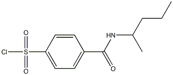 4-(pentan-2-ylcarbamoyl)benzene-1-sulfonyl chloride Struktur