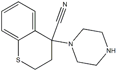 4-(piperazin-1-yl)-3,4-dihydro-2H-1-benzothiopyran-4-carbonitrile Struktur