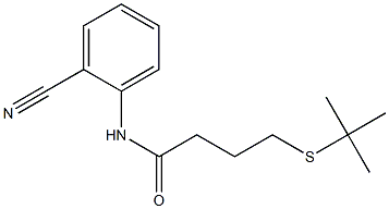 4-(tert-butylsulfanyl)-N-(2-cyanophenyl)butanamide Struktur