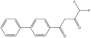 4,4-difluoro-1-(4-phenylphenyl)butane-1,3-dione Struktur