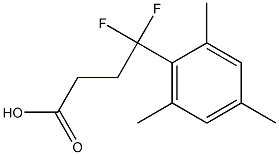 4,4-difluoro-4-(2,4,6-trimethylphenyl)butanoic acid Struktur