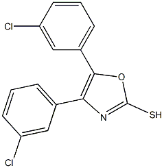 4,5-bis(3-chlorophenyl)-1,3-oxazole-2-thiol Struktur