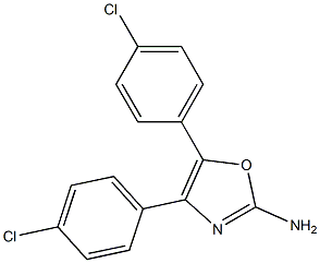 4,5-bis(4-chlorophenyl)-1,3-oxazol-2-amine Struktur