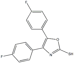 4,5-bis(4-fluorophenyl)-1,3-oxazole-2-thiol Struktur