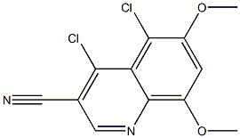 4,5-dichloro-6,8-dimethoxyquinoline-3-carbonitrile Struktur