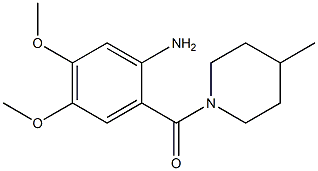 4,5-dimethoxy-2-[(4-methylpiperidin-1-yl)carbonyl]aniline Struktur