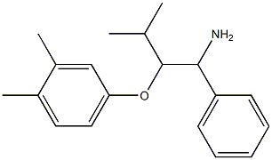 4-[(1-amino-3-methyl-1-phenylbutan-2-yl)oxy]-1,2-dimethylbenzene Struktur