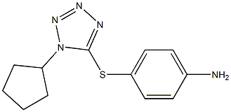 4-[(1-cyclopentyl-1H-1,2,3,4-tetrazol-5-yl)sulfanyl]aniline Struktur