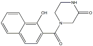 4-[(1-hydroxynaphthalen-2-yl)carbonyl]piperazin-2-one Struktur