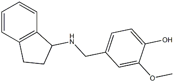 4-[(2,3-dihydro-1H-inden-1-ylamino)methyl]-2-methoxyphenol Struktur