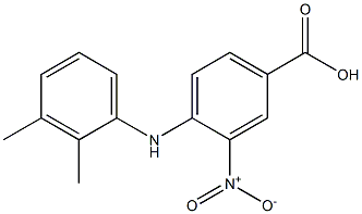 4-[(2,3-dimethylphenyl)amino]-3-nitrobenzoic acid Struktur