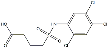 4-[(2,4,5-trichlorophenyl)sulfamoyl]butanoic acid Struktur