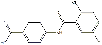 4-[(2,5-dichlorobenzene)amido]benzoic acid Struktur