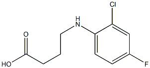 4-[(2-chloro-4-fluorophenyl)amino]butanoic acid Struktur