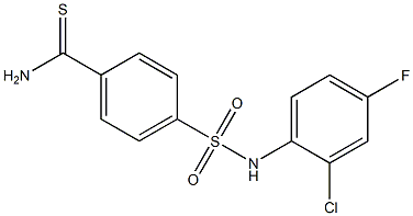 4-[(2-chloro-4-fluorophenyl)sulfamoyl]benzene-1-carbothioamide Struktur