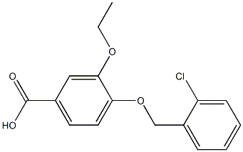 4-[(2-chlorophenyl)methoxy]-3-ethoxybenzoic acid Struktur