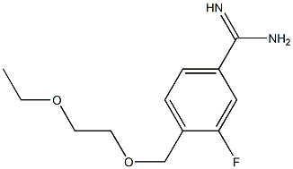 4-[(2-ethoxyethoxy)methyl]-3-fluorobenzenecarboximidamide Struktur