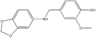 4-[(2H-1,3-benzodioxol-5-ylamino)methyl]-2-methoxyphenol Struktur