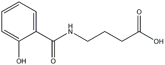 4-[(2-hydroxybenzoyl)amino]butanoic acid Struktur