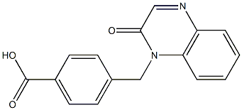 4-[(2-oxo-1,2-dihydroquinoxalin-1-yl)methyl]benzoic acid Struktur