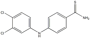 4-[(3,4-dichlorophenyl)amino]benzene-1-carbothioamide Struktur